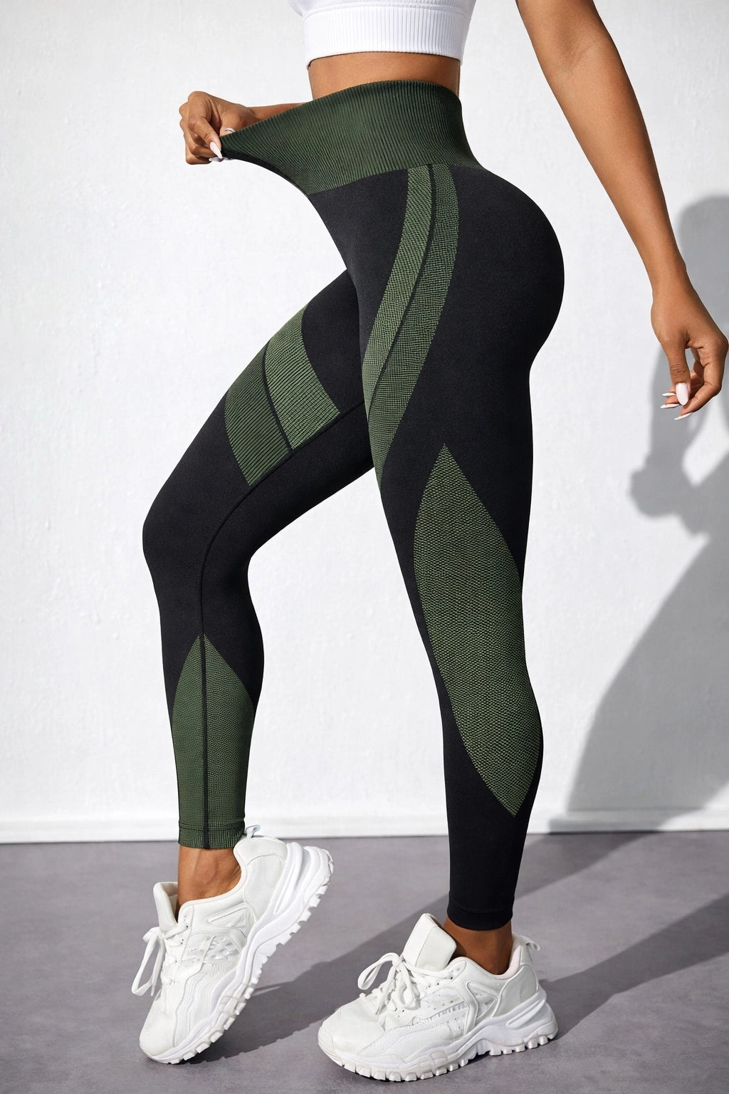 legging-femme-sans couture-vert